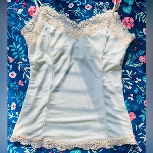 Victoria's Secret Cream and Tan Lace Lingerie Top